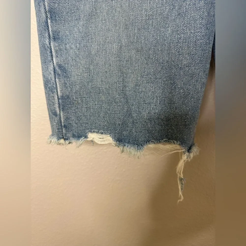 Madewell High-Rise Long Denim Shorts in Hedrick Wash Sz 25